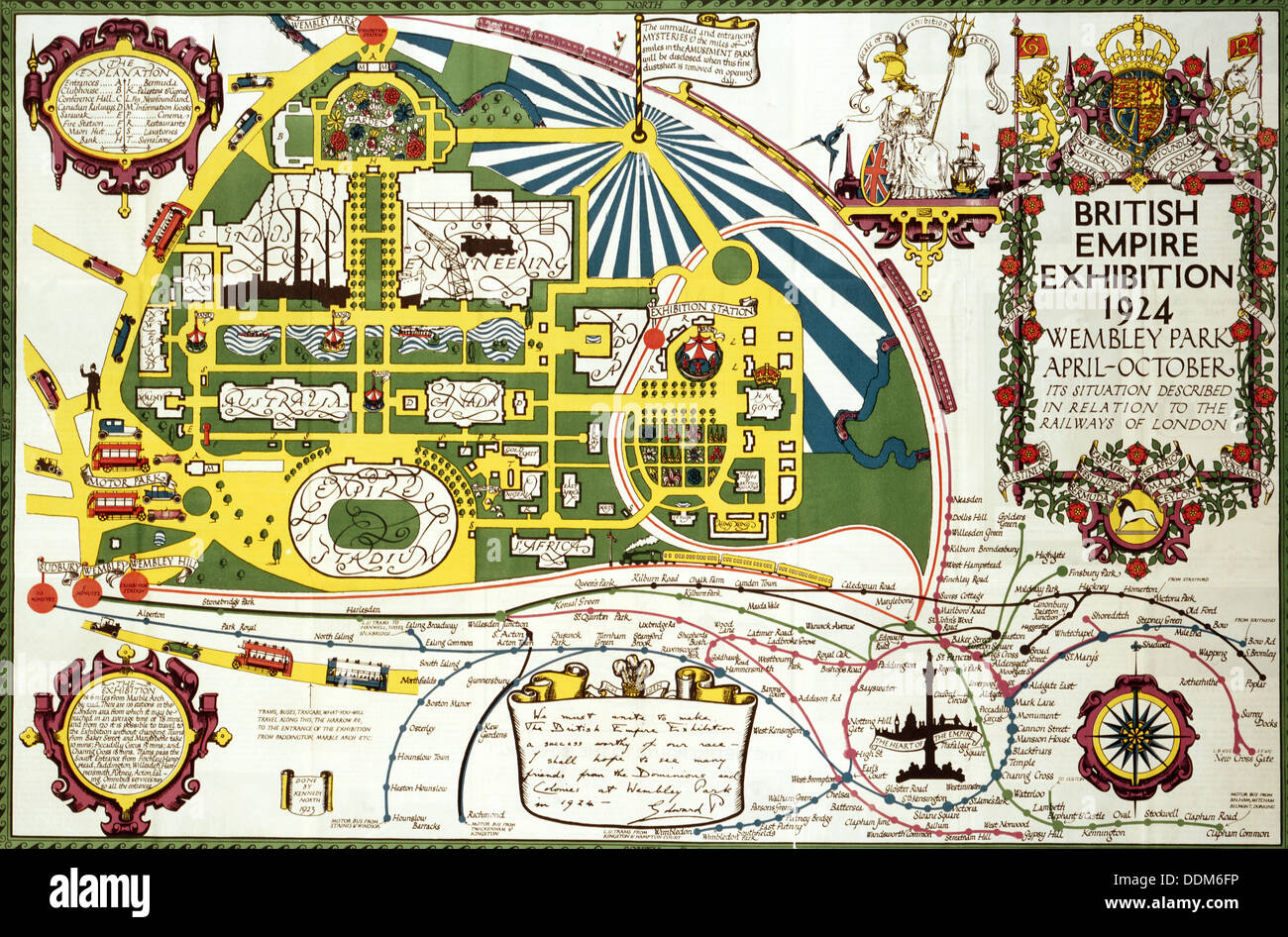 Plan du site pour la British Empire Exhibition, 1924. Artiste : Inconnu Banque D'Images
