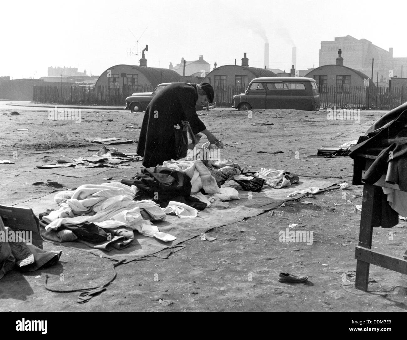 Rathbone Street Market, l'Est de Londres, 1959. Artiste : Henry Grant Banque D'Images