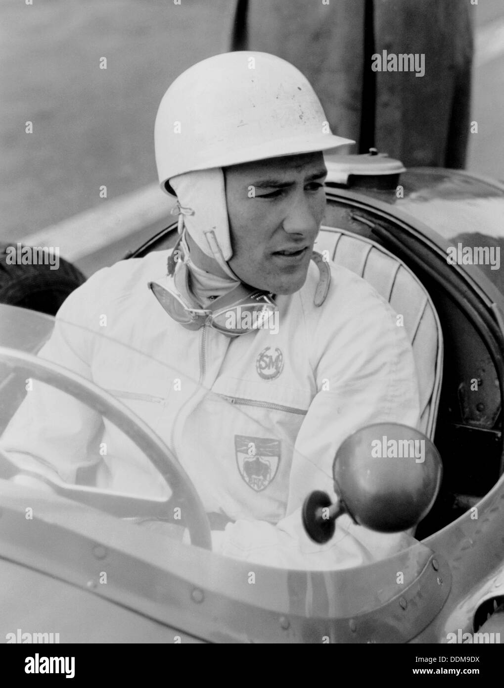 Stirling Moss (c1955 ?). Artiste : Inconnu Banque D'Images