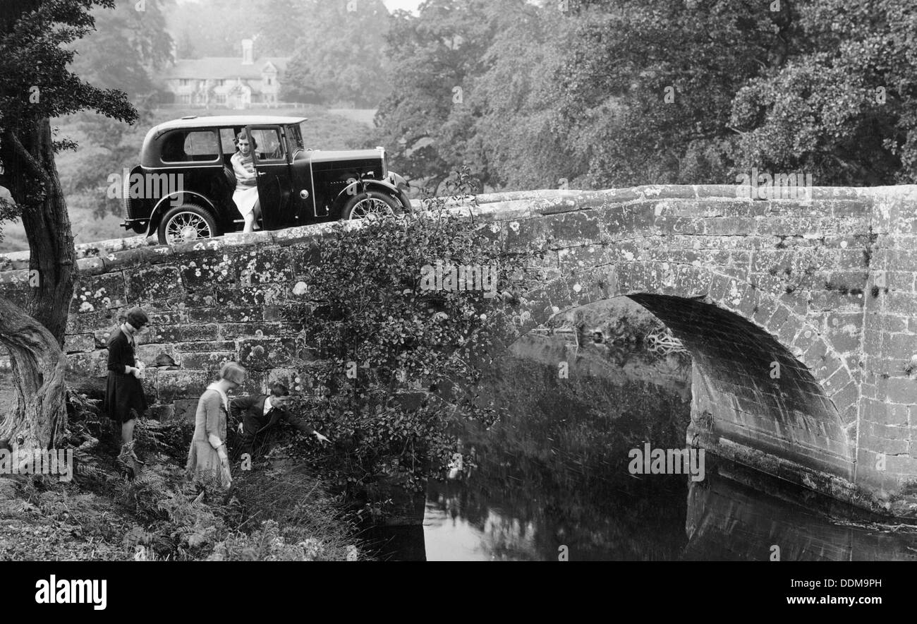 1930 Triumph Super 7, (1930 ?). Artiste : Inconnu Banque D'Images