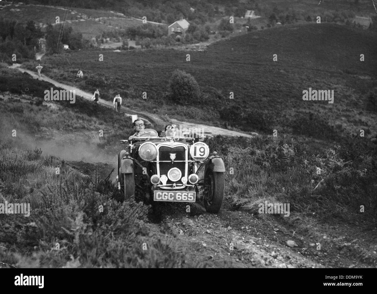 1936 Singer 1.5 litre Le Mans, (fin des années 30 ?). Artiste : Inconnu Banque D'Images