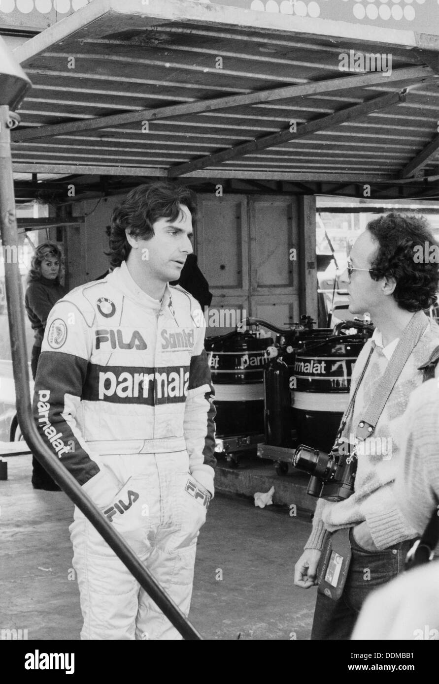 Nelson Piquet, Grand Prix de l'Europe, Brands Hatch, Kent, 1983. Artiste : Inconnu Banque D'Images