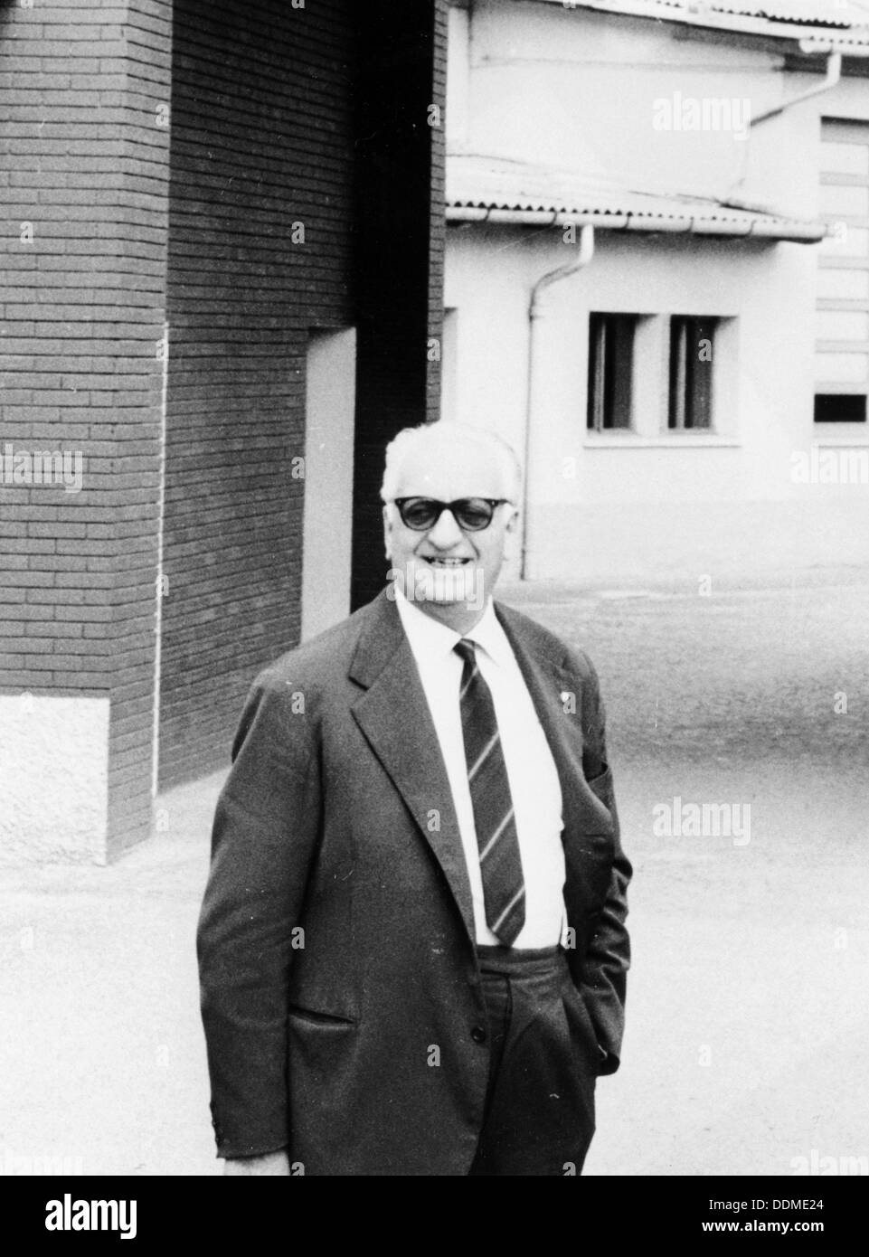 Enzo Ferrari, (1960 ?). Artiste : Inconnu Banque D'Images