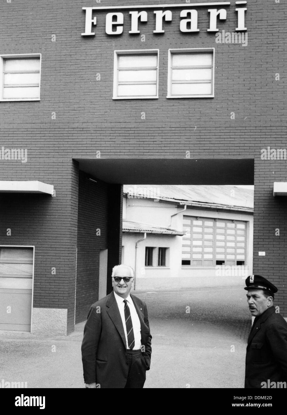 Enzo Ferrari, (1960 ?). Artiste : Inconnu Banque D'Images