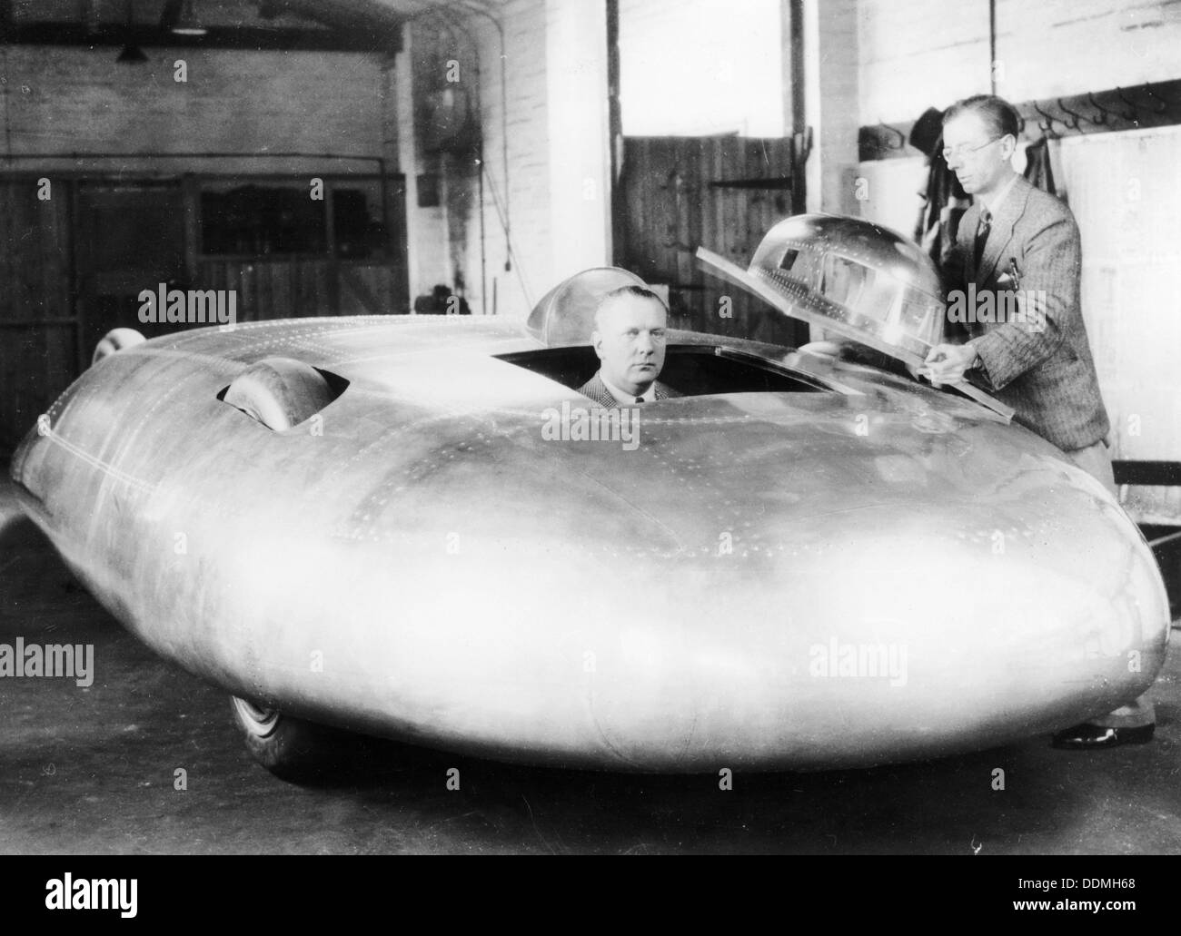 Railton Special Land Speed Record voiture, Brooklands, Surrey, 1938. Artiste : Inconnu Banque D'Images