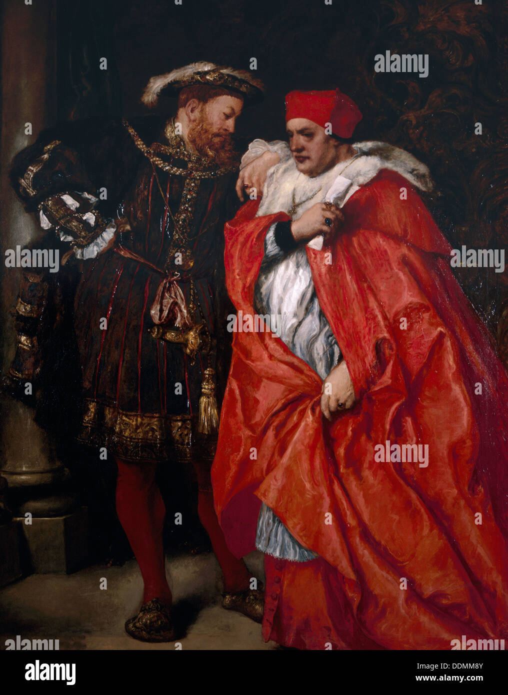 'Ego et Rex Meus', 1888 ; Le Roi Henry VIII et le Cardinal Wolsey. Artiste : Sir John Gilbert Banque D'Images