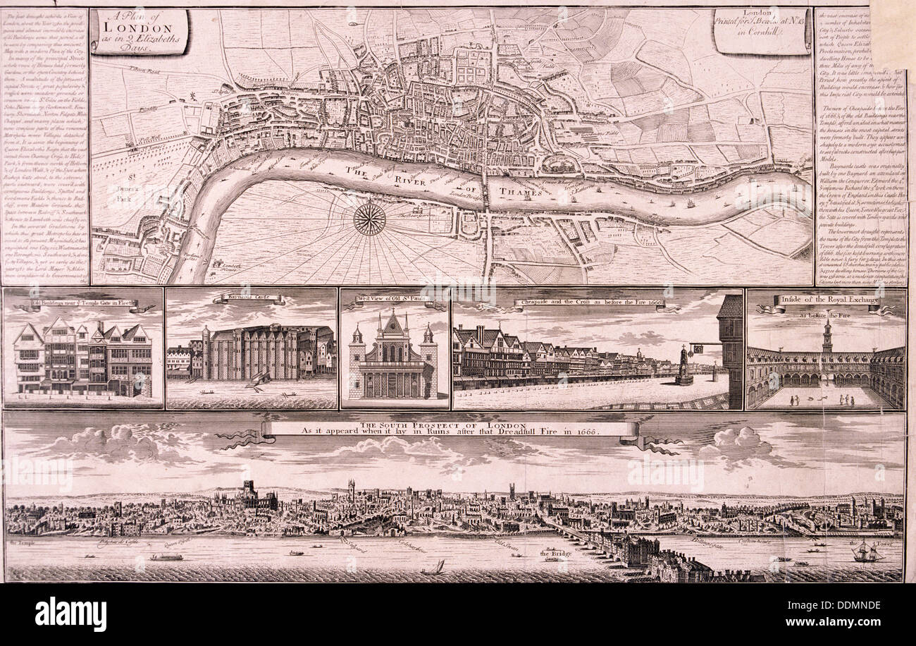Map of london 16th century Banque de photographies et d’images à haute ...