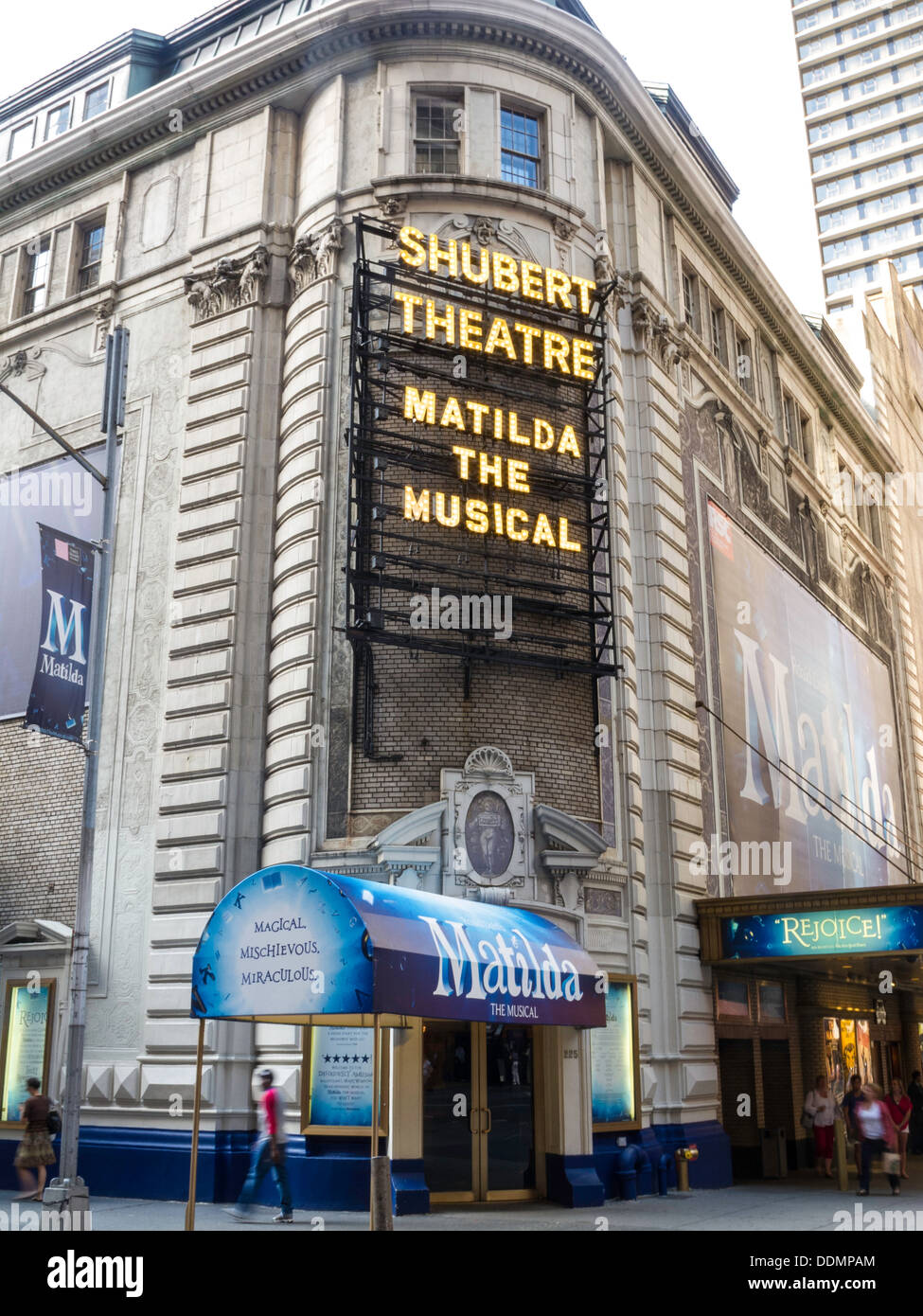 Shubert Theatre Marquee, 'Matilda la comédie musicale", Times Square, NYC Banque D'Images