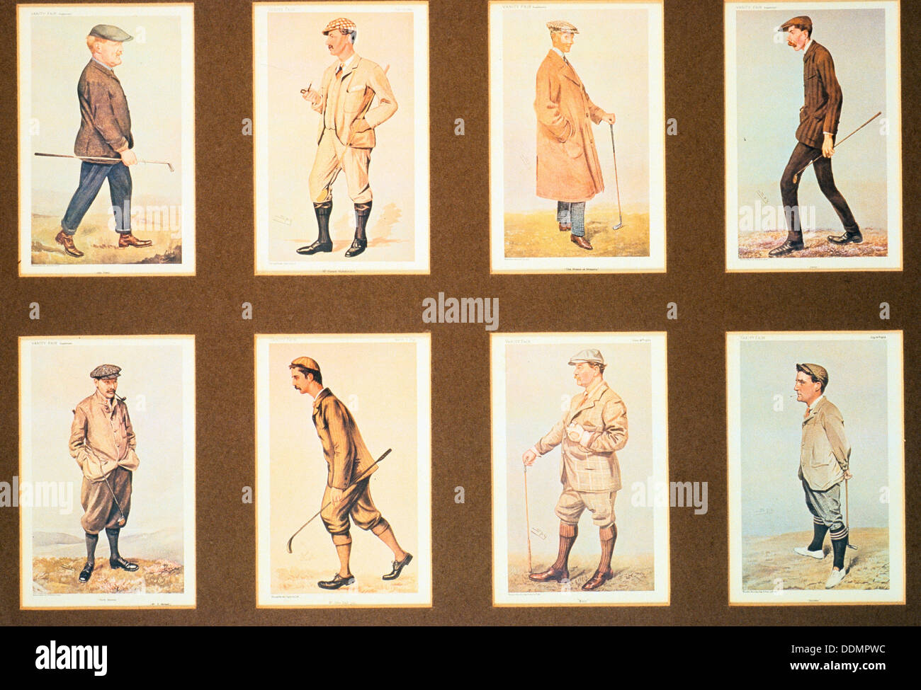 Jeu de cartes golf par Leslie Ward (1851-1922), années 1980. Artiste : Spy Banque D'Images