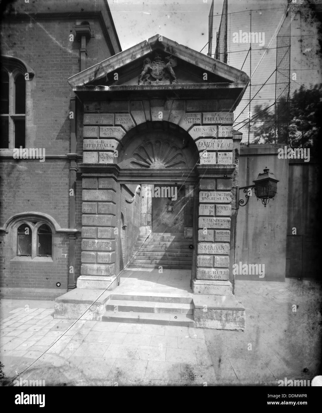 L'école de Westminster, Little Dean's Yard, London. Artiste : Alfred Newton & Sons Banque D'Images