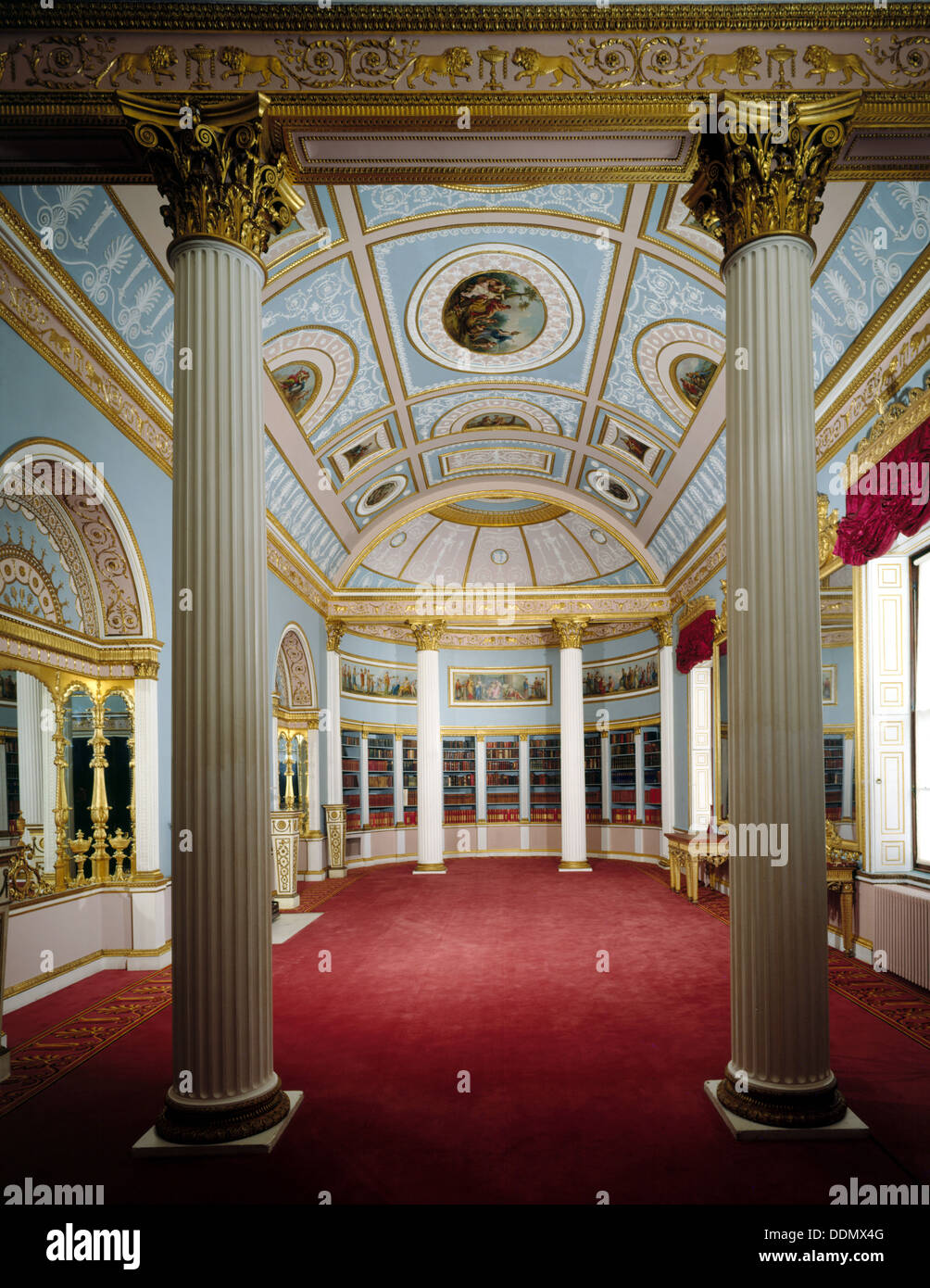 La bibliothèque de Kenwood House, Hampstead, Londres, 1990. Artiste : Paul Highnam Banque D'Images