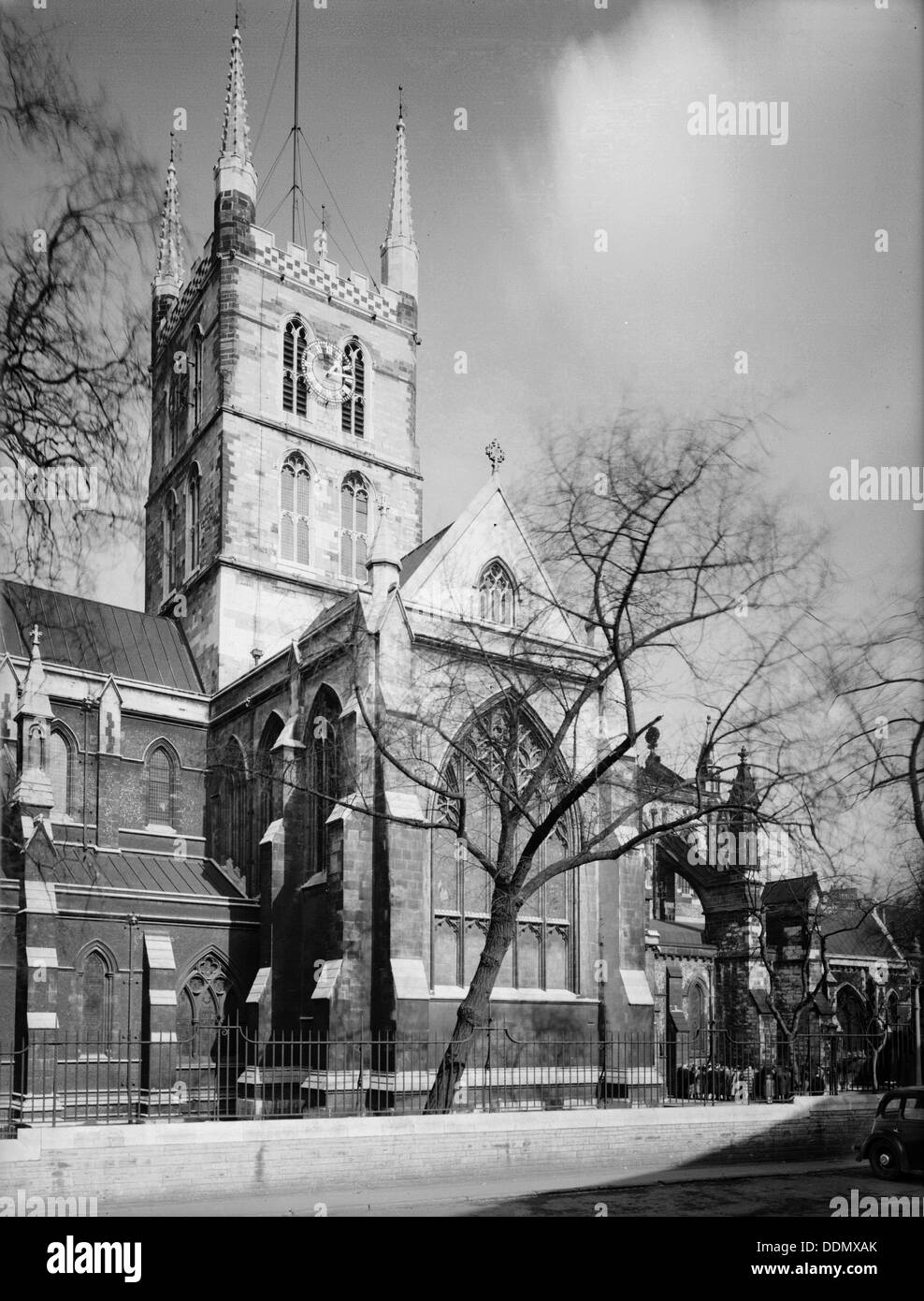 La Cathédrale St Sauveur, Southwark, Londres. Artiste : Herbert Felton Banque D'Images