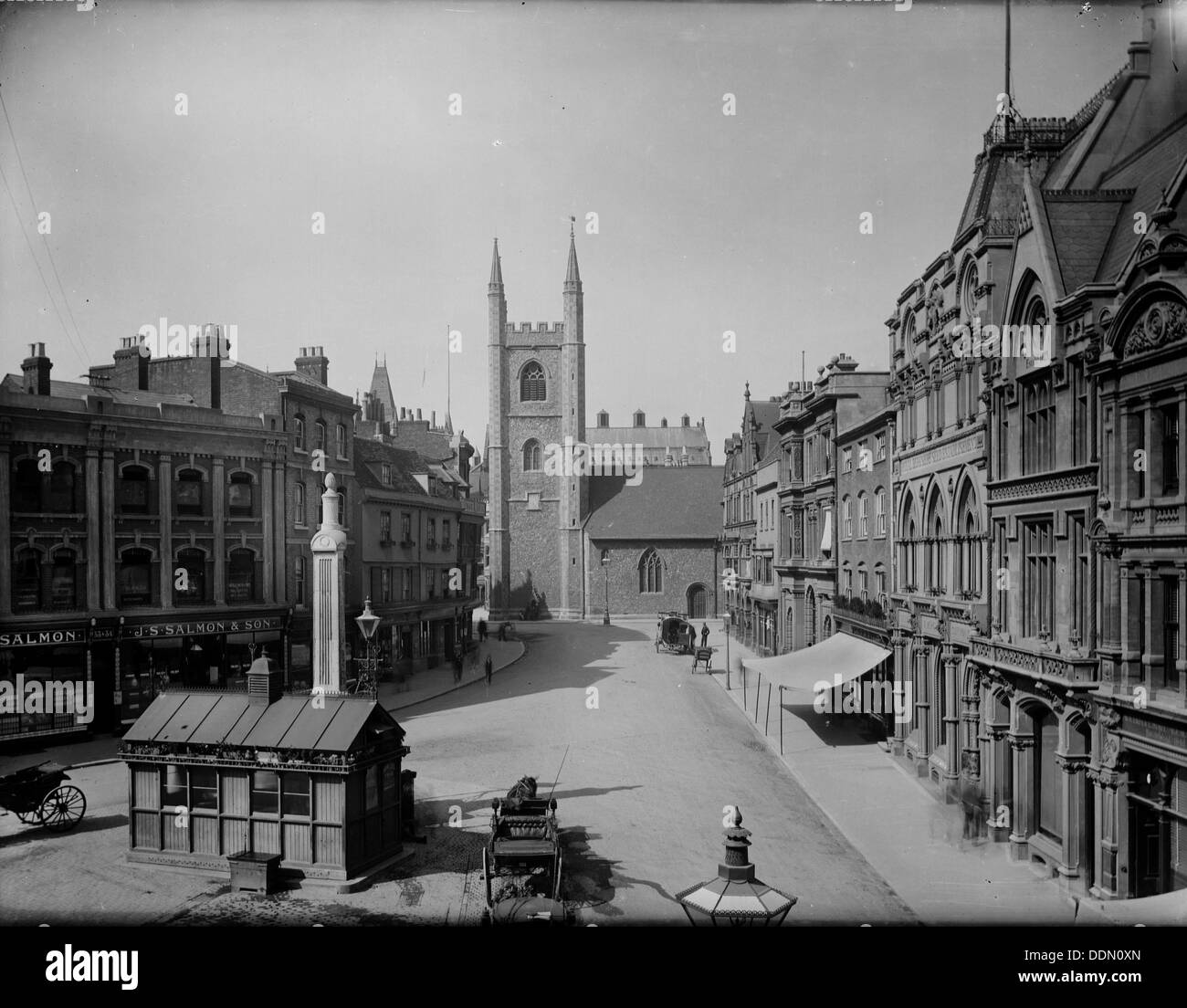 Église St Laurences, Reading, Berkshire, 1890. Artiste : Henry Taunt Banque D'Images