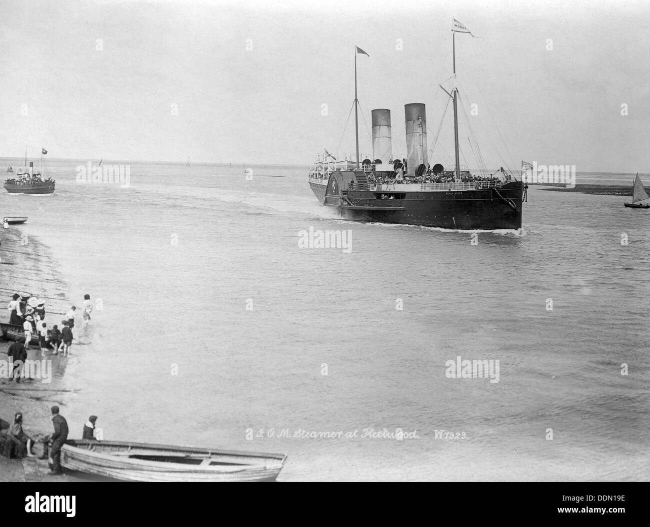 L'île de Man à aubes, Fleetwood, Lancashire, 1890-1910. Artiste : Inconnu Banque D'Images