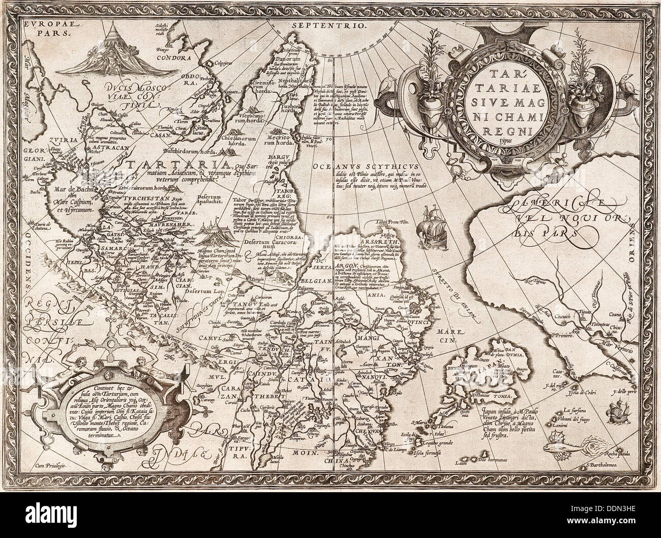 Carte de la Russie (De : Theatrum Orbis Terrarum), 1598. Artiste : Abraham Ortelius, (1527-1598) Banque D'Images