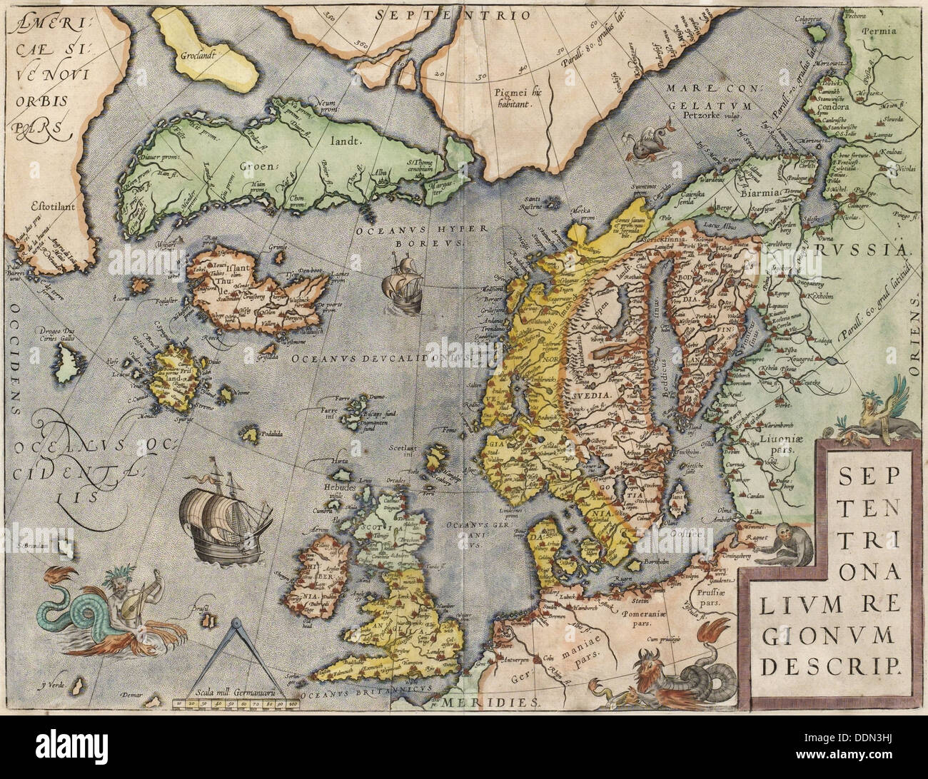 La mer Baltique (De : Theatrum Orbis Terrarum), ch. 1608-1610. Artiste : Abraham Ortelius, (1527-1598) Banque D'Images
