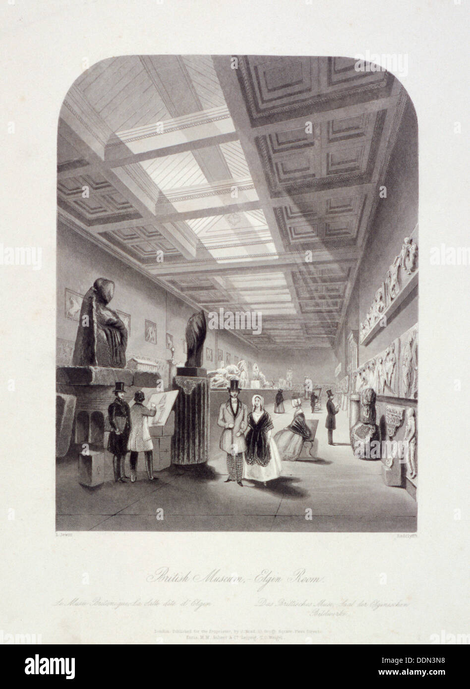 L'Elgin Prix, British Museum, Holborn, London, c1850. Artiste : William Radclyffe Banque D'Images