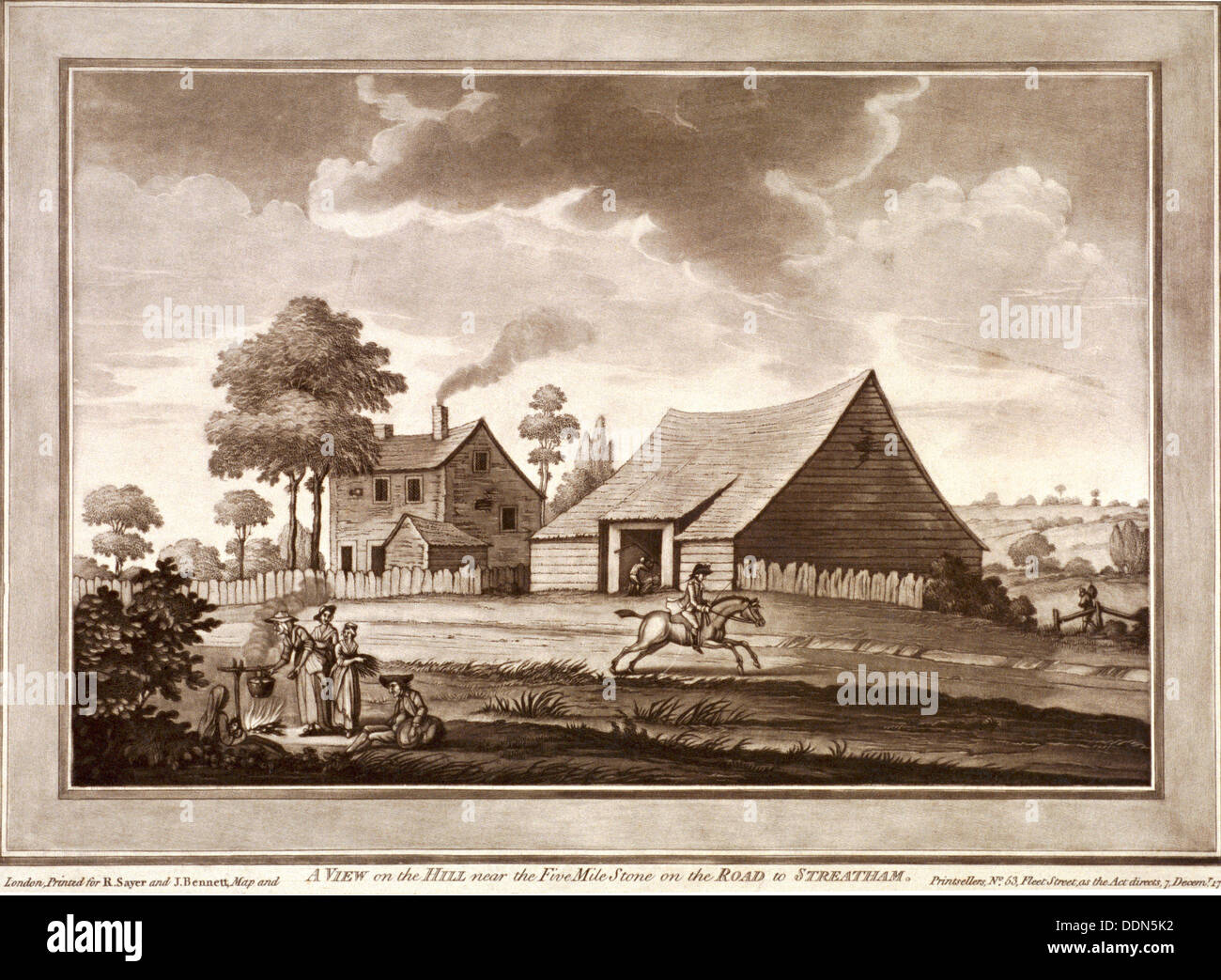 Hill à Brixton, Londres, 1782. Artiste : Anon Banque D'Images