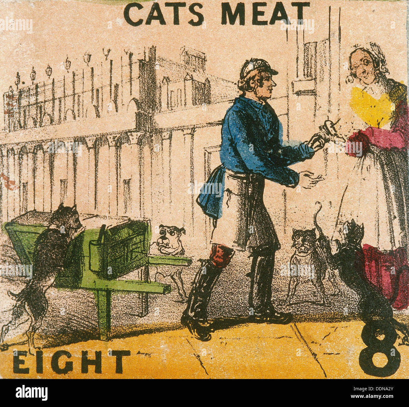 'Cats' de la viande, des cris de Londres, c1840. Artiste : E Jones Banque D'Images