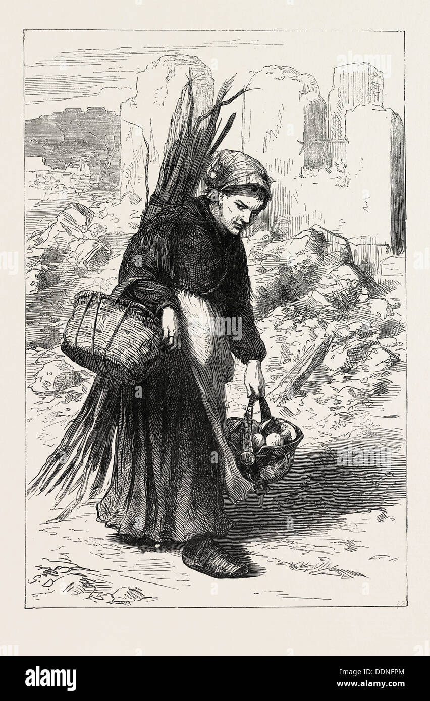 La guerre franco-prusse : EN DEHORS DE PARIS : UN PETIT PLAISIR POUR MON homme bon, FRANCE, 1871 Banque D'Images