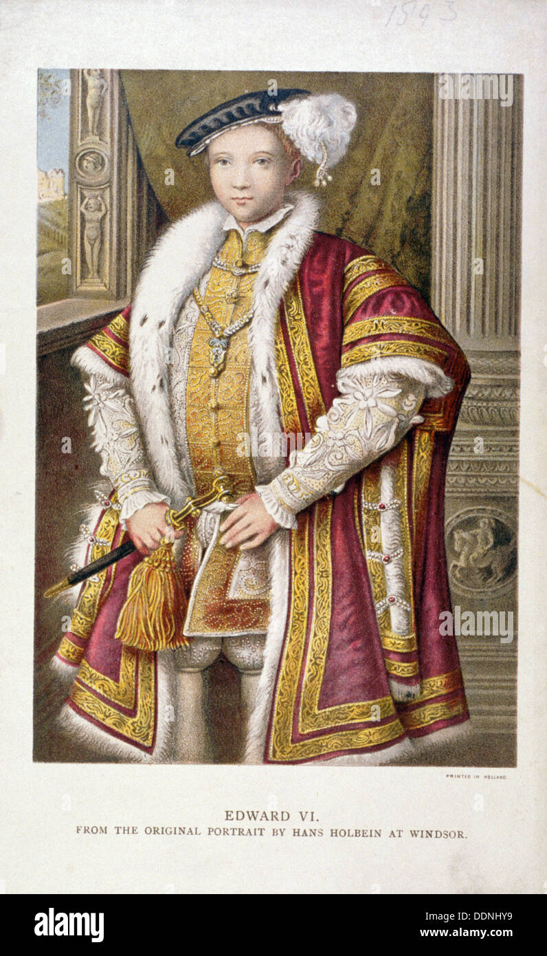 Édouard VI, Roi d'Angleterre, c1552, (1793). Artiste : Francesco Bartolozzi Banque D'Images