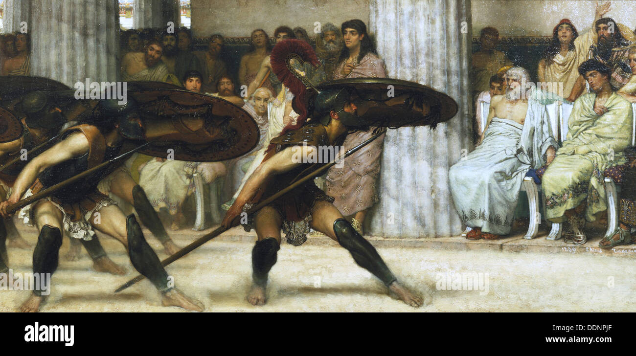 "La danse à la Pyrrhus", 1869. Artiste : Sir Lawrence Alma-Tadema Banque D'Images