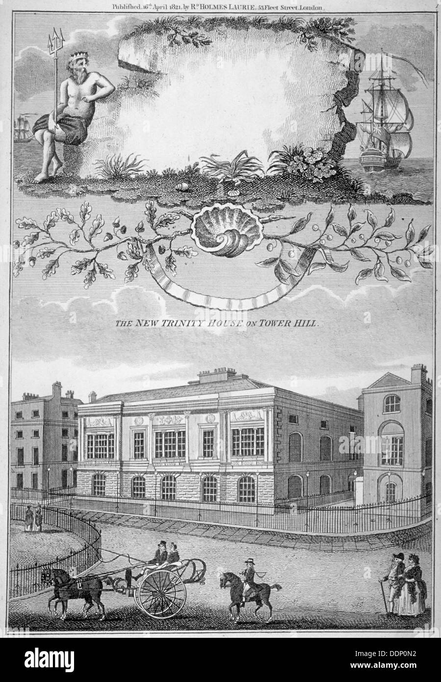 Trinity House, Trinity Square, City of London, 1821. Artiste : Anon Banque D'Images