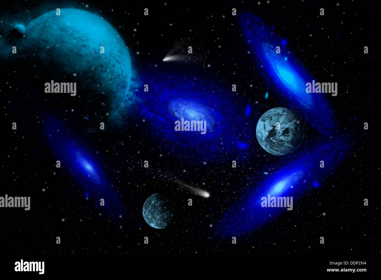 Espace Bleu Banque D'Images