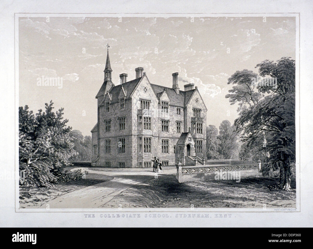 L'École à Sydenham, Lewisham, London, c1855. Artiste : Day & Fils Banque D'Images