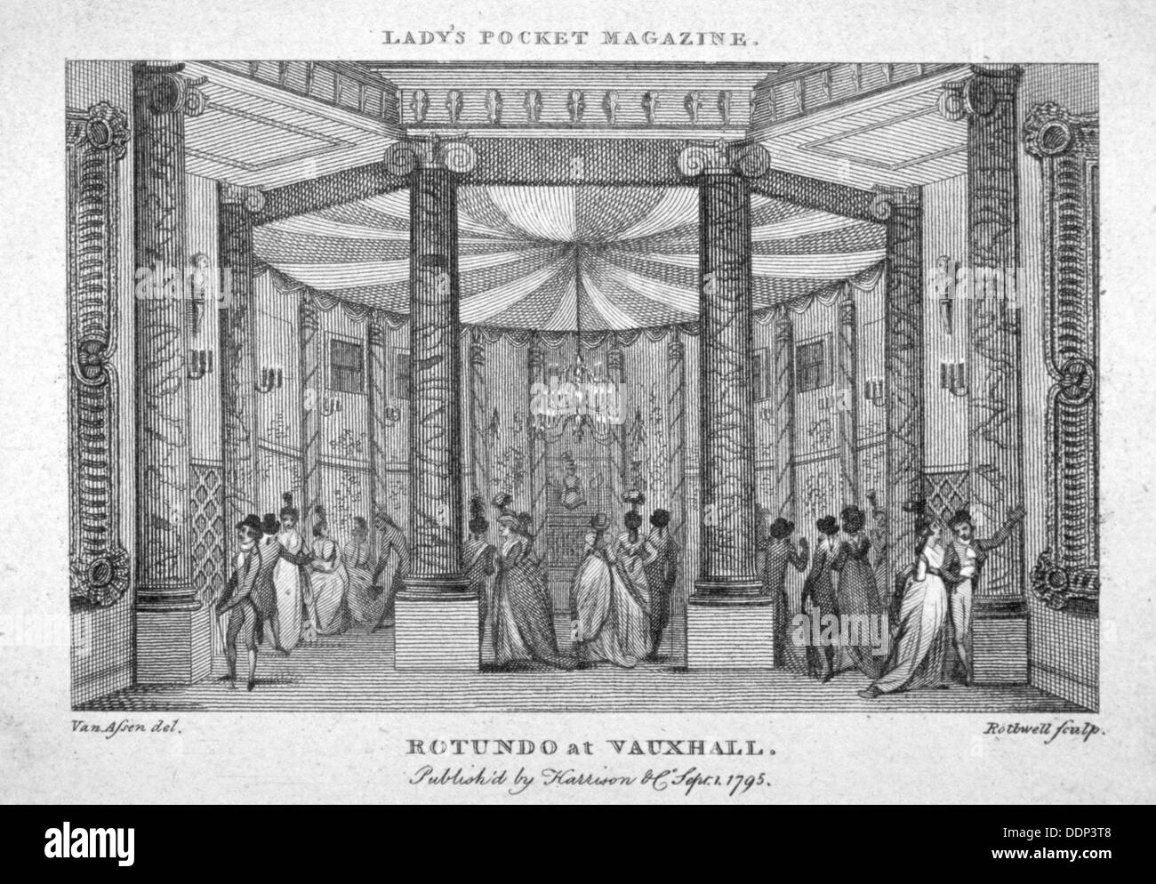 La rotonde du 18ème siècle Banque d'images noir et blanc - Alamy