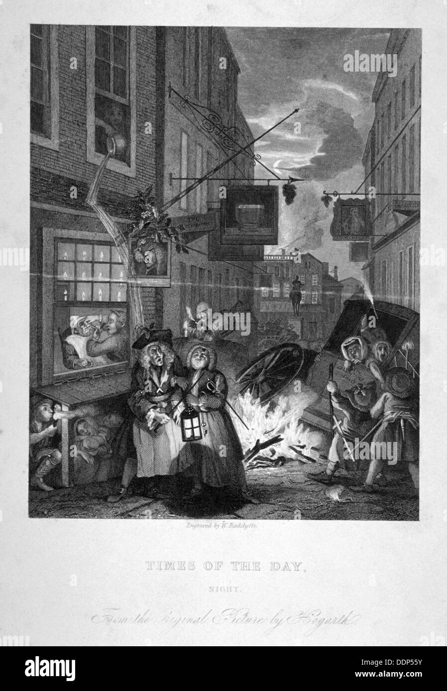 "Nuit", 1833. Artiste : William Radclyffe Banque D'Images