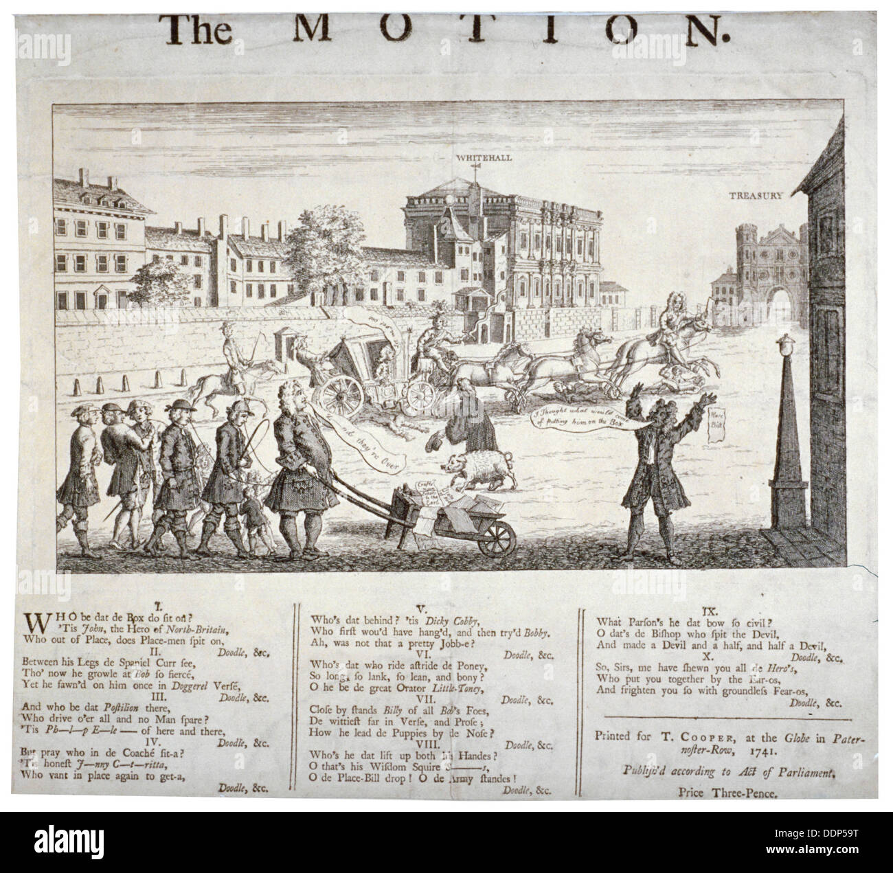 "Le Mouvement", 1741. Artiste : Anon Banque D'Images