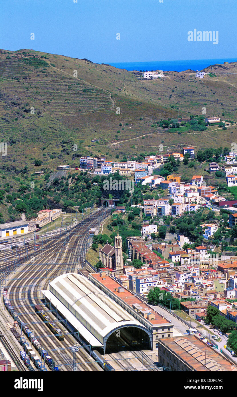 La gare ferroviaire. Portbou. Province de Gérone. Espagne Photo Stock -  Alamy