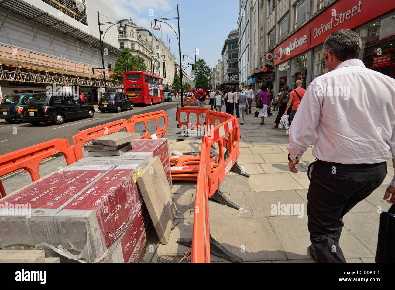 London Street en construction Banque D'Images