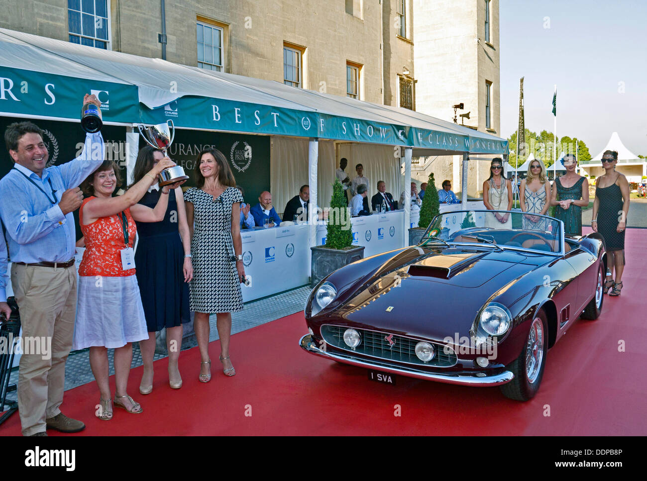 Londres, Royaume-Uni. Le 05 août, 2013. Salon Prive Concours d'elégance 2013 Best of Show 1959 Ferrari California Spider. Crédit : LWB Cabanel/Alamy Live News Banque D'Images