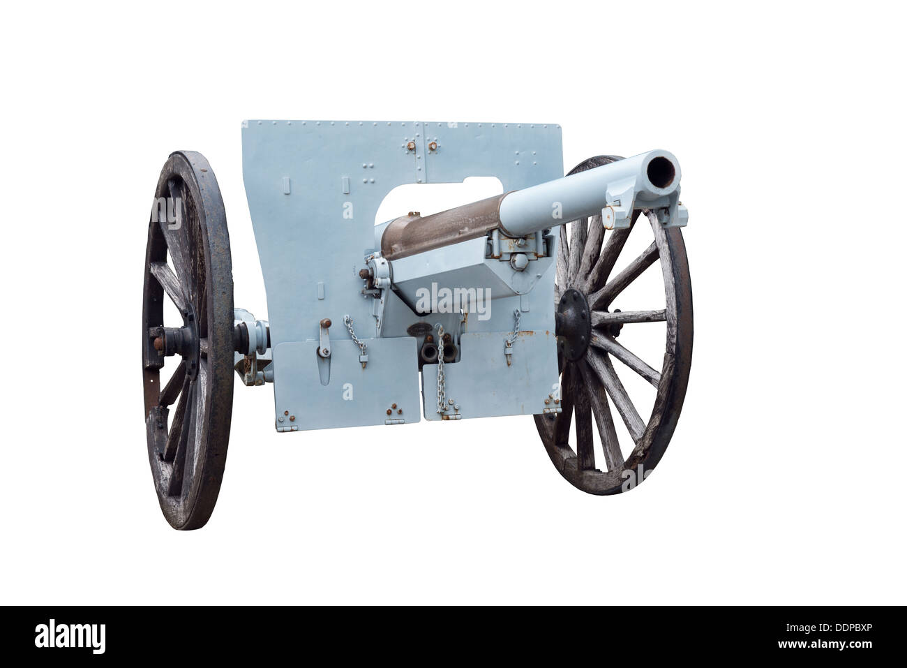 Une découpe du Français 1897 75mm canon de campagne largement utilisé pendant la première guerre mondiale et à l'ouverture de ww2 Banque D'Images