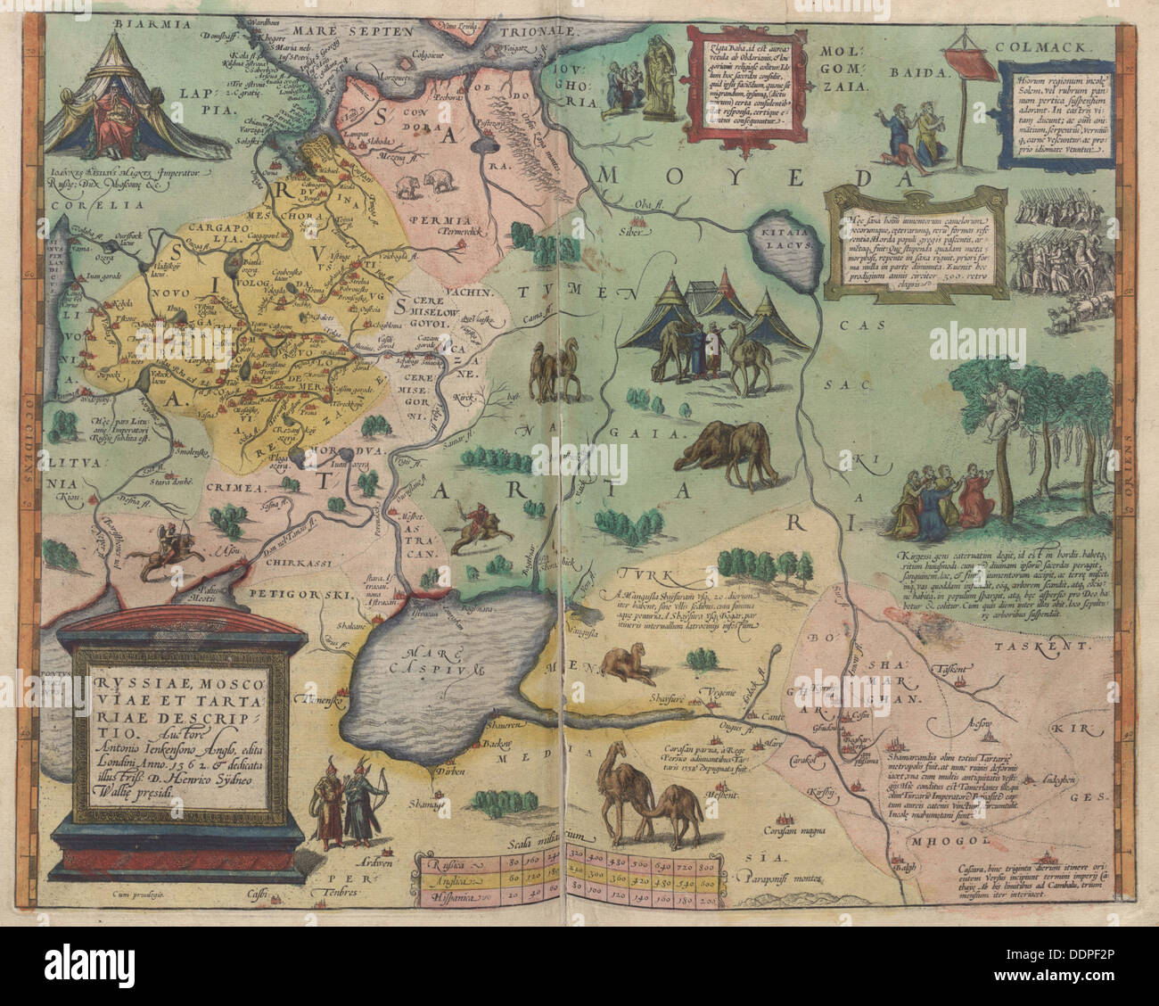 Carte de la Russie (De : Theatrum Orbis Terrarum), 1573. Artiste : Abraham Ortelius, (1527-1598) Banque D'Images