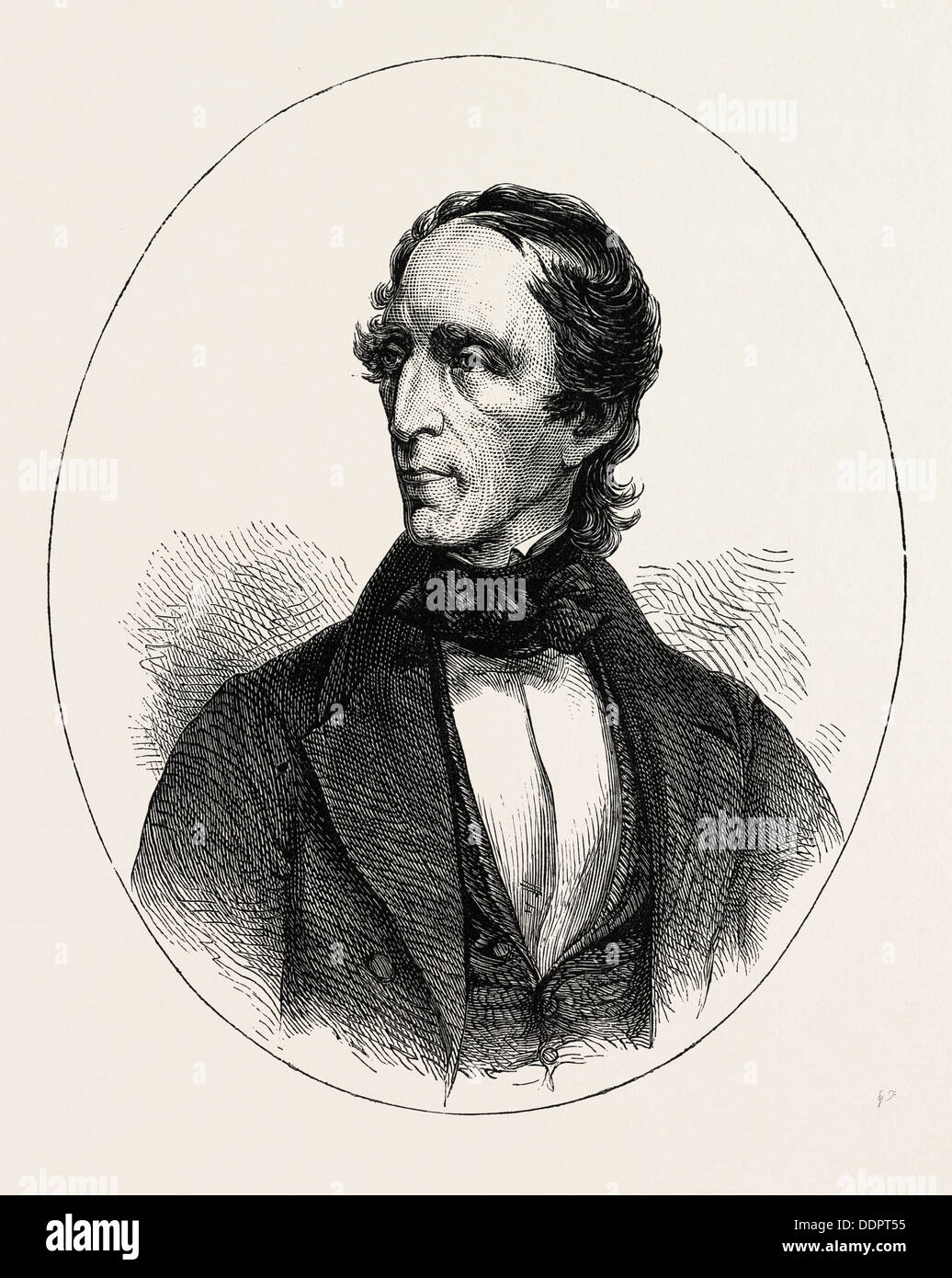 Le PRÉSIDENT TYLER, 1790-1862, était le dixième Président des États-Unis, US, USA, 1870 Gravure Banque D'Images