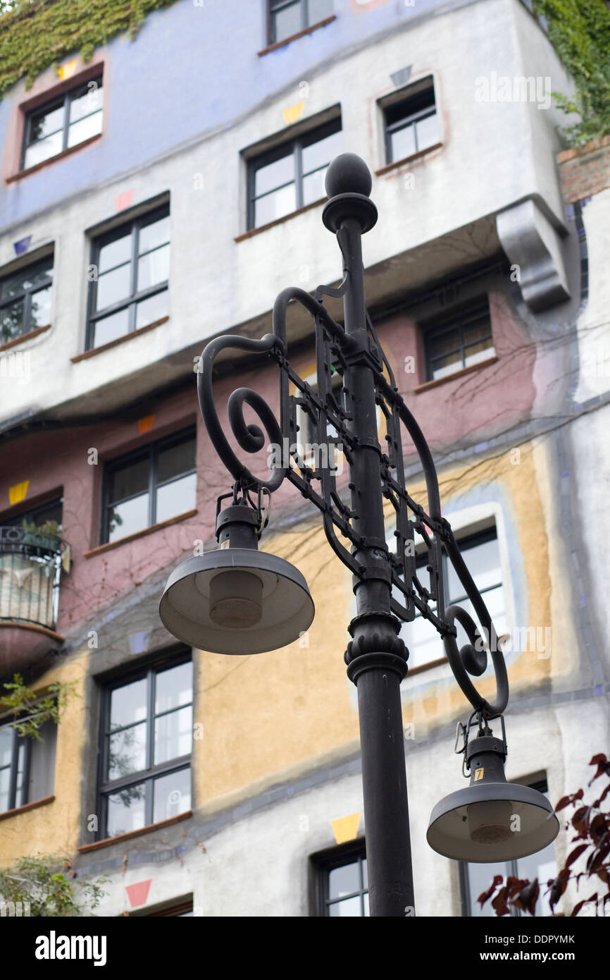 Célèbre Hundertwasserhaus appartements à Vienne Autriche Banque D'Images