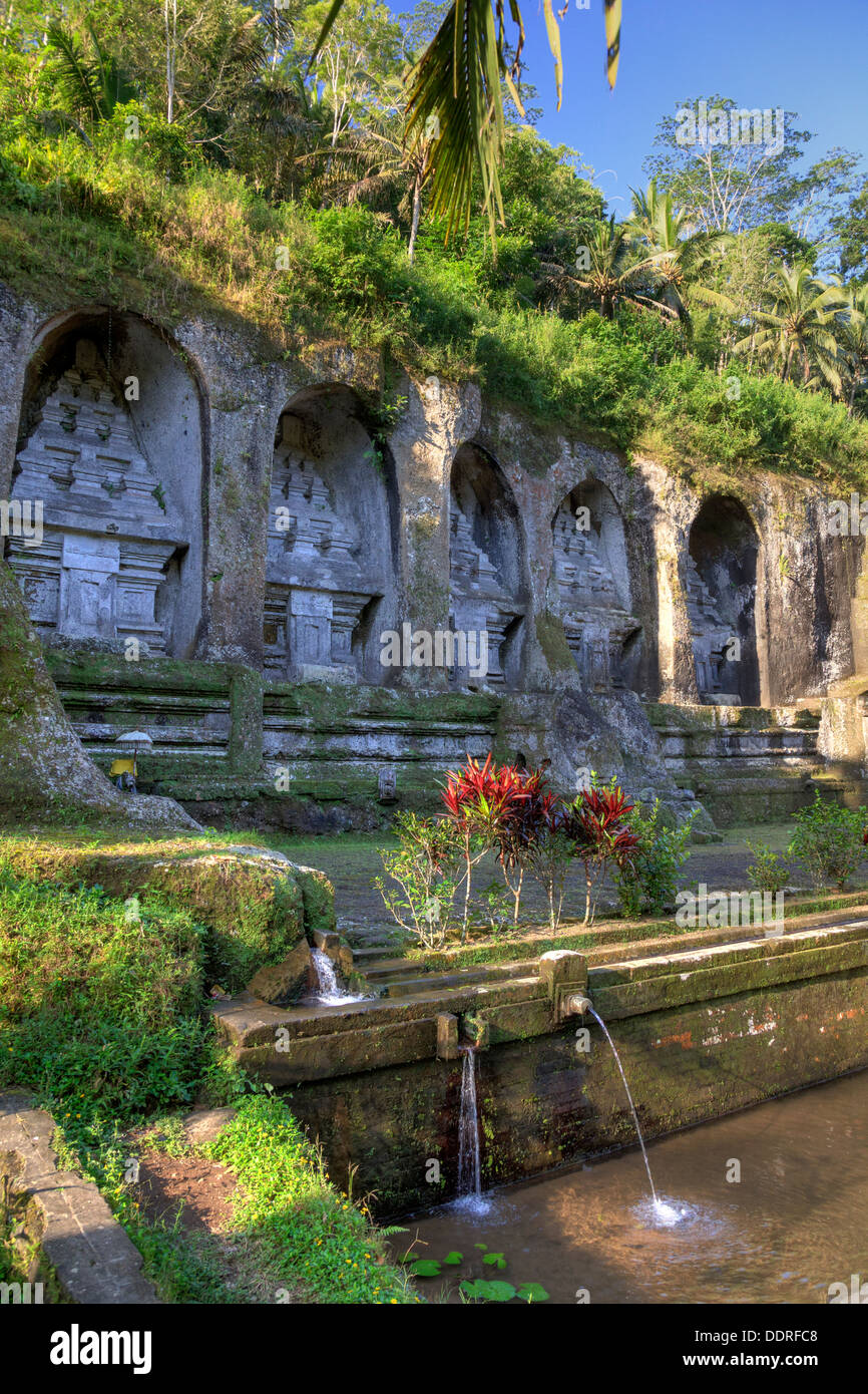 L'INDONÉSIE, Bali, la roche de sanctuaires (11ème siècle) de Gunung Kawi Banque D'Images