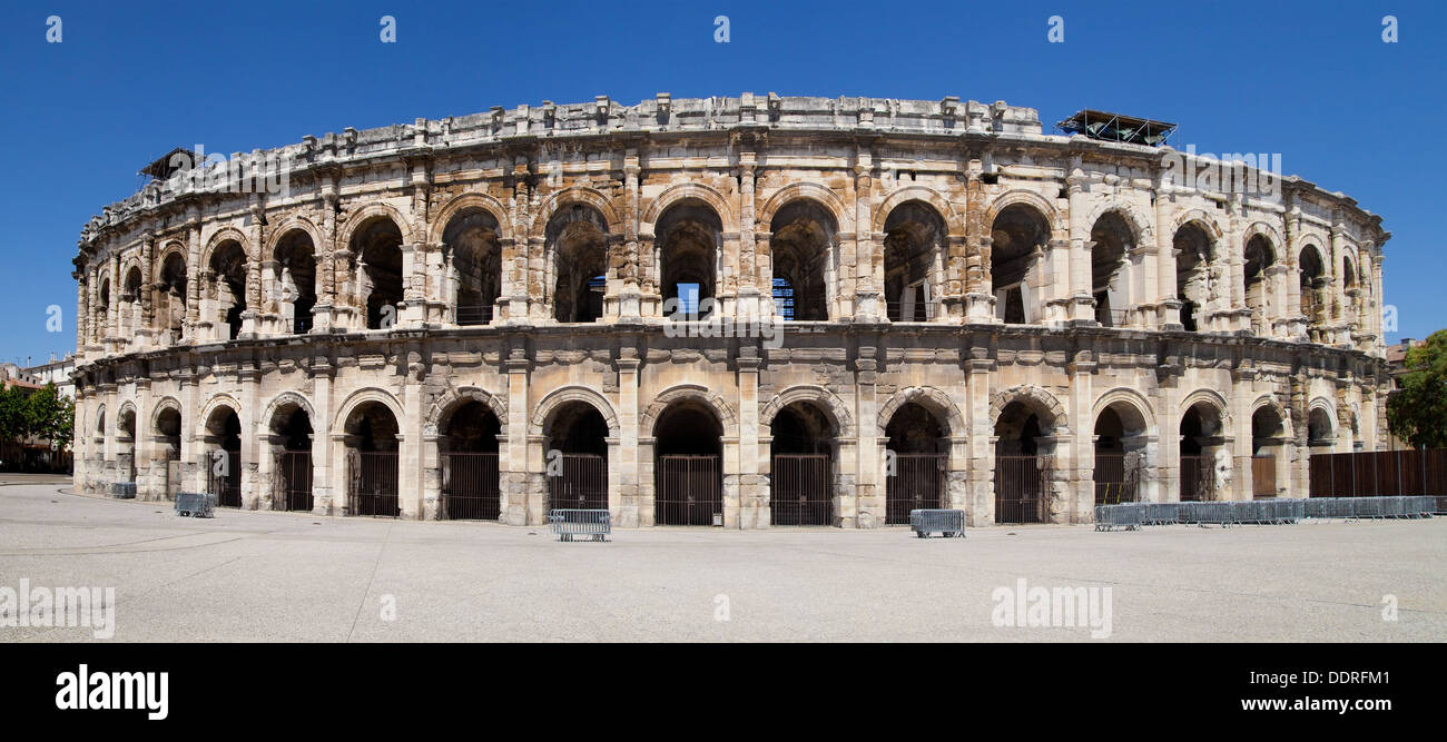 Arènes romaines de Nîmes, France. Banque D'Images