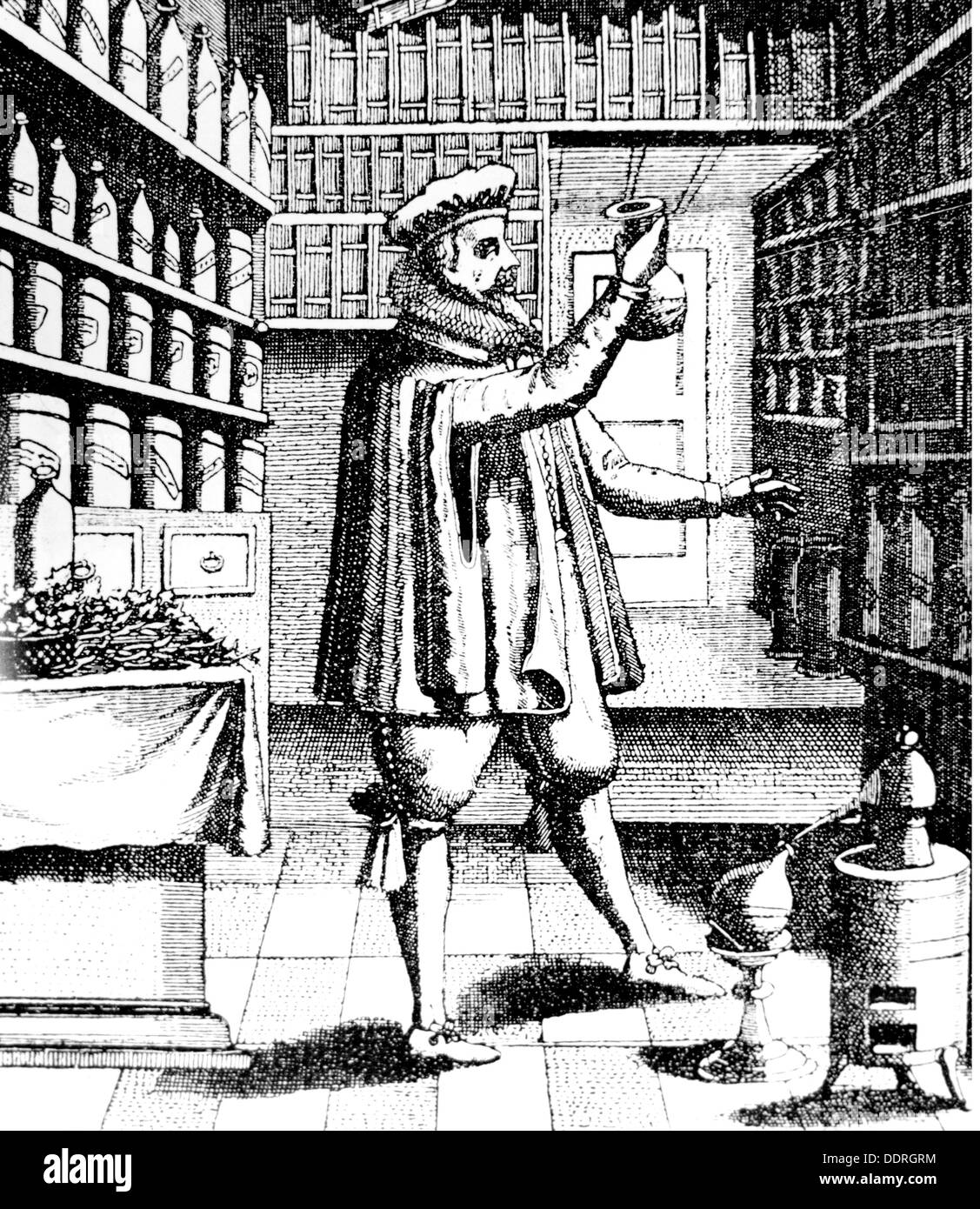 Médecine, Pharmacie, pharmacie, médecin en pharmacie, gravure sur cuivre, flyer, 17e siècle, galerie d'estampes, Gotha, 17e siècle, graphique, graphiques, profession, professions, médecin, infirmier, médecins, pleine longueur, casque, headpieces, béret, bérets, barbe, barbe, vêtements, équipement, vêtements, cape, capes, culotte, debout, de laboratoire, de travaux pratiques, laboratoires, laboratoires, mélanger, mélanger, bateau, bateaux, conteneurs, conteneurs, médicaments, médicament, médicaments, médicaments, pilules, comprimés, comprimés, comprimés, produits pharmaceutiques, produits pharmaceutiques, préparation, l'artiste n'a pas d'auteur pour être effacé Banque D'Images