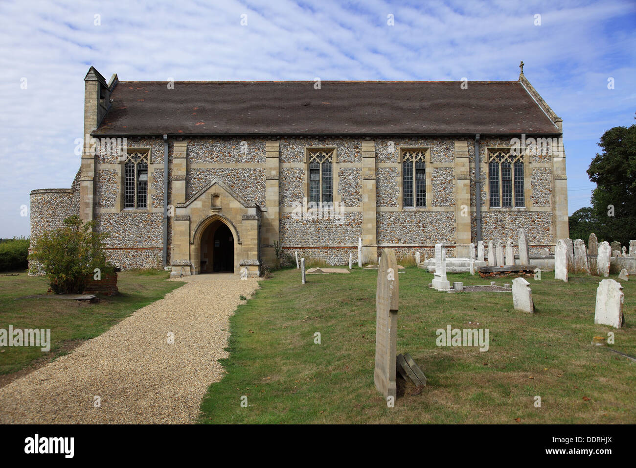 St Nicholas Church et cimetière, Dilham ,Norfolk,UK. Banque D'Images