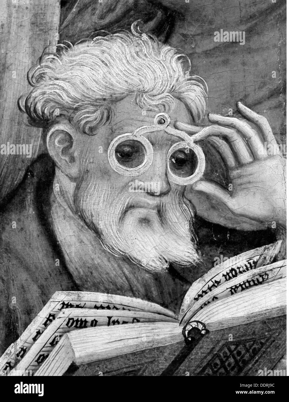 Médecine, ophtalmologie, avec des lunettes, lecture apôtre, peinture par Conrad von Soest (vers 1370 - après 1422), détail, 1403, droits additionnels-Clearences-non disponible Banque D'Images