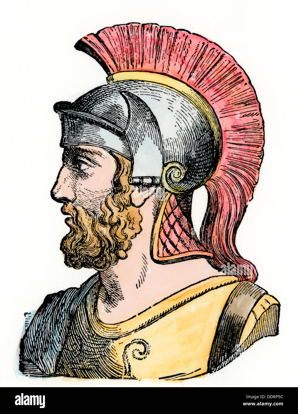 Général athénien Thémistocle. À la main, gravure sur bois Banque D'Images