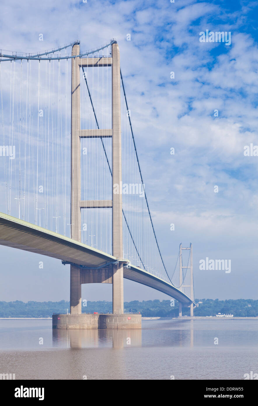 Le Humber Bridge sur la rivière Humber Humberside East England UK GB EU Europe Banque D'Images