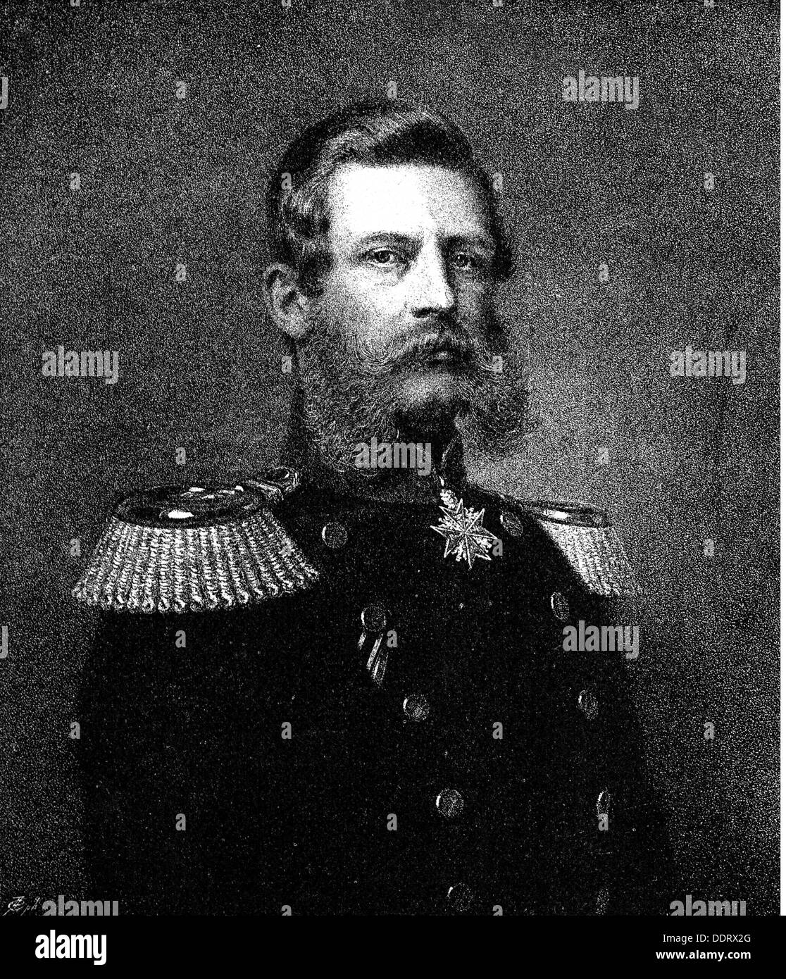 Frederick Iii, 18.10.1831 - 15.6.1888, Empereur Allemand 9.3. - 15.6.1888, portrait, gravure de bois après dessin par Th. Hellwig, 1886, Banque D'Images