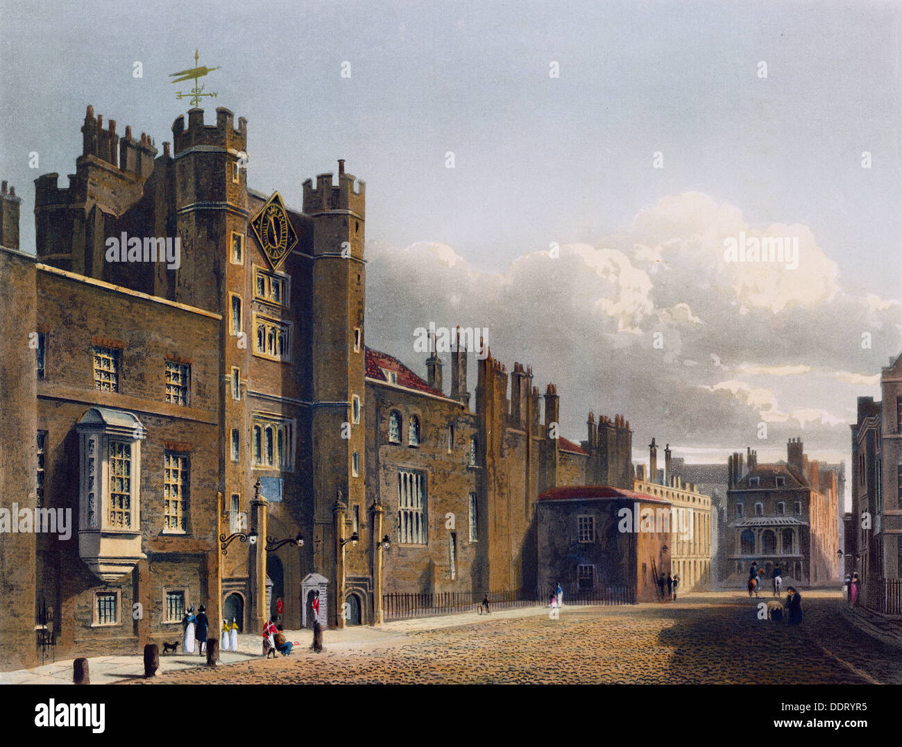 St James's Palace, Londres, 1819. Artiste : Richard Reeve Banque D'Images