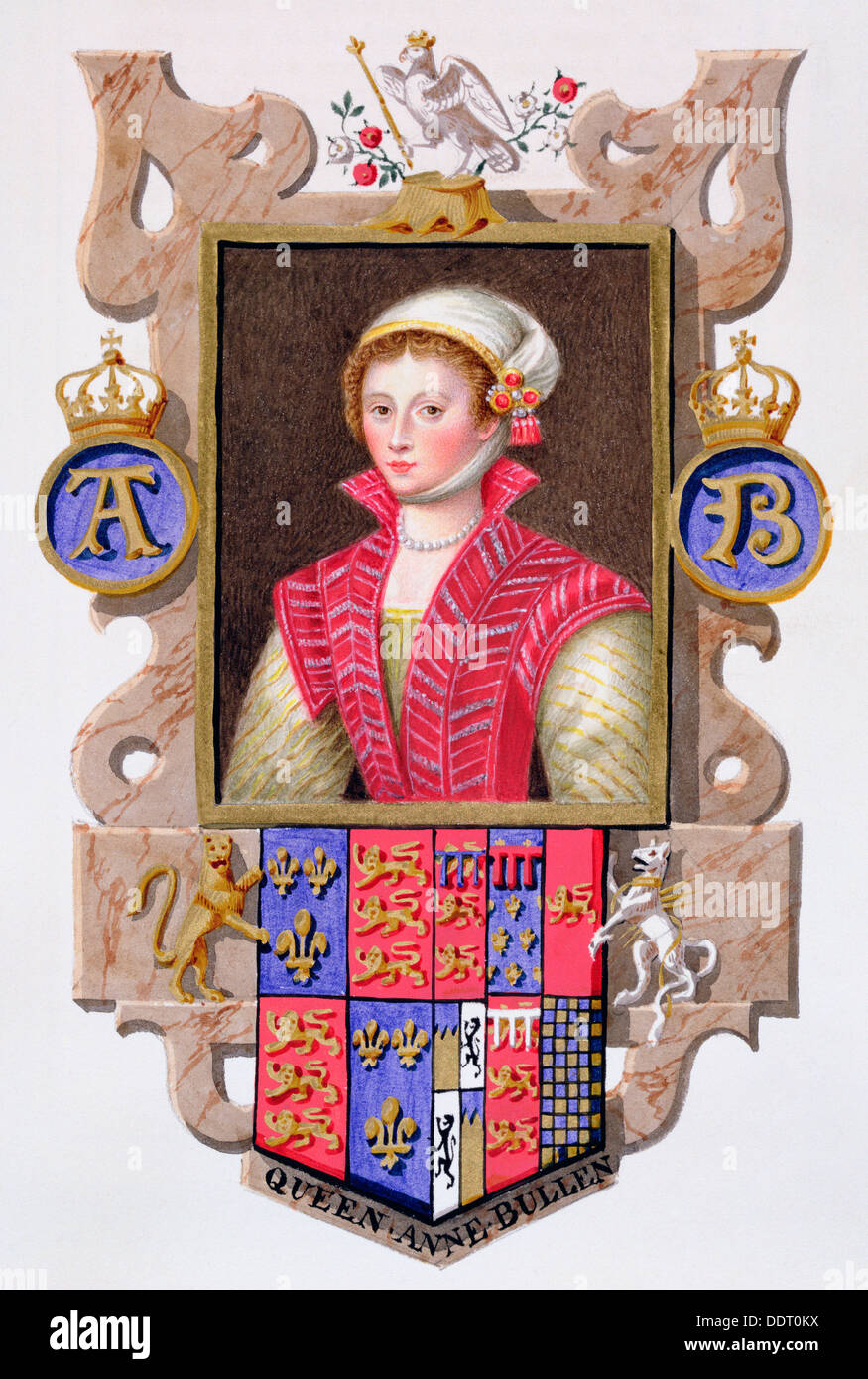 Anne Boleyn, seconde épouse et reine de Henry VIII, (1825). Artiste : Sarah, comtesse d'Essex Banque D'Images