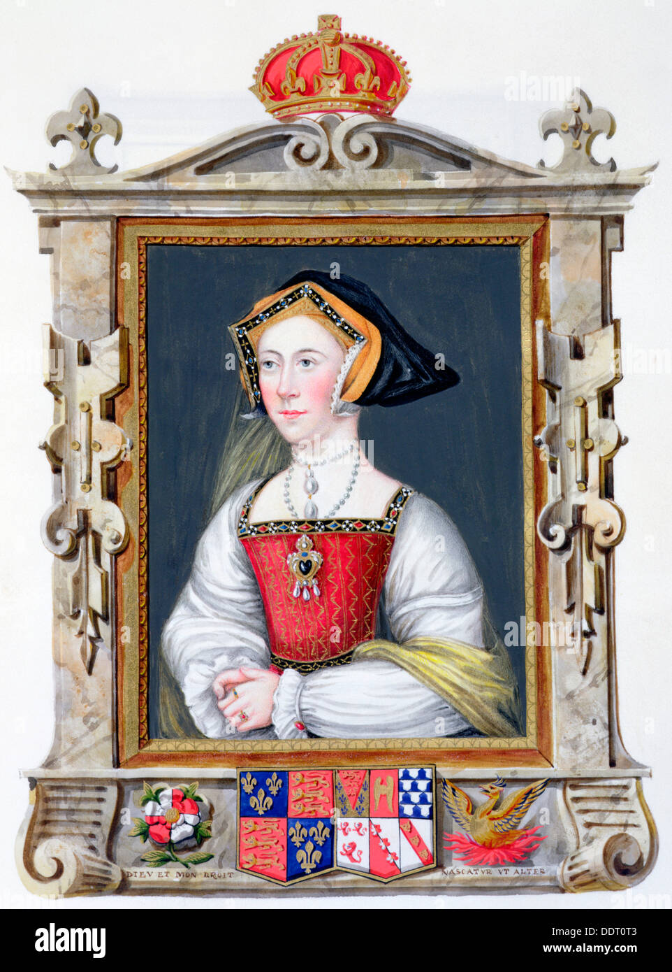 Jane Seymour, troisième épouse et reine de Henry VIII, (1825). Artiste : Sarah, comtesse d'Essex Banque D'Images